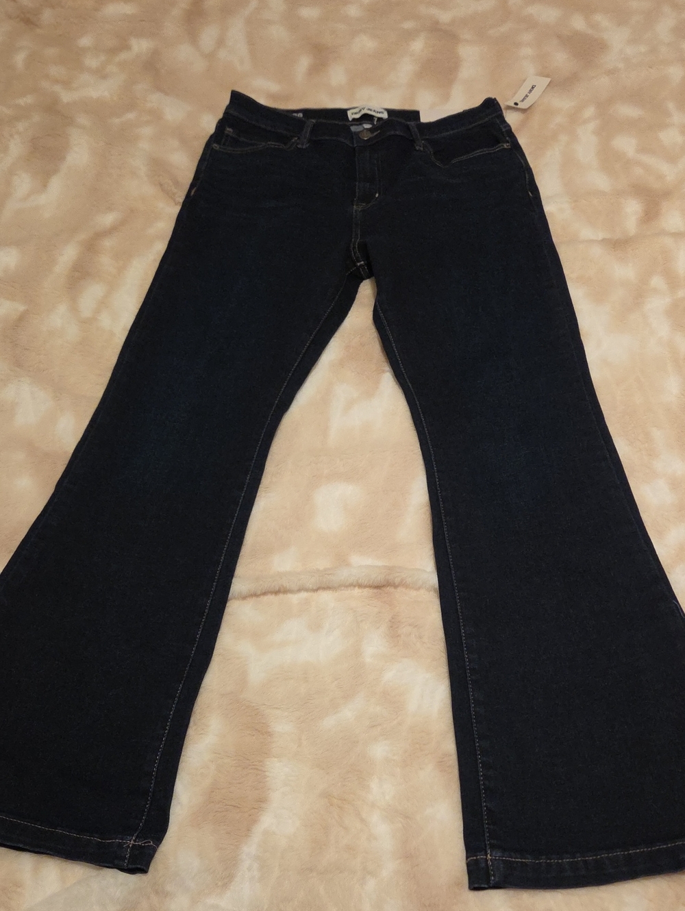 DKNY Dark Blue Flare Jeans Tall - Women's Wide Leg